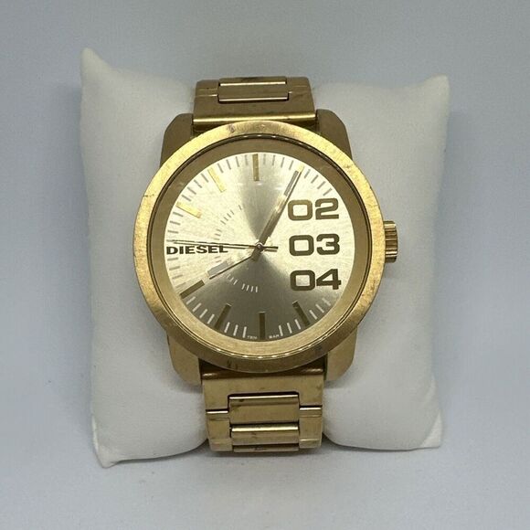 Diesel Double Down 46 DZ1466 Mens Stainless Steel Analog Dial Quartz Watch HME43